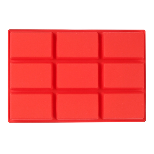 

9 Grids Long Cubes Silicone Cake Mold Handmade Aromatherapy Soap Mold(Red)