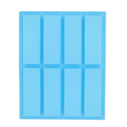 

8 Grids Rectangular Silicone Handmade Soap Mould DIY Aromatherapy Mould(Light Blue)