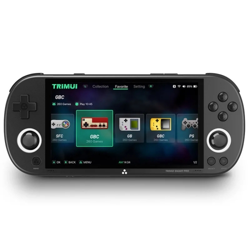 

Trimui Smart Pro 4.96 Inch IPS Screen Handheld Game Console Open Source Linux System 64G(Black)