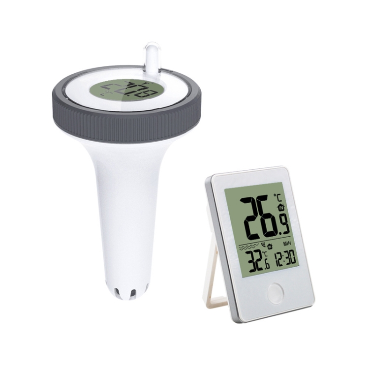 

Summer Pool Bathtub Thermometer Wireless Floating Fish Tank Temperature Meter(White)