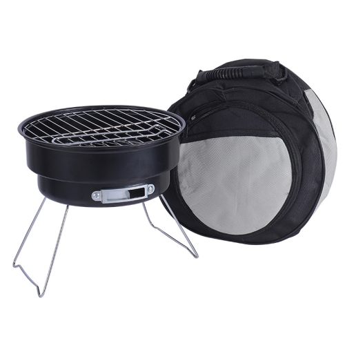 

Portable Small Outdoor Folding Round BBQ Grill Wild Camping Cooking Tools, Specification: With Storage Bag