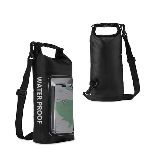 

2 in 1 Outdoor Cycling Crossbody Mobile Phone Bag PVC Swimming Waterproof Bag, Size: 2L(Black)