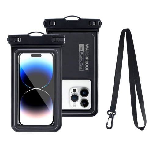 

For 6.9-Inch Phone Outdoor Swimming Touch Screen Floating IPX8 30m Waterproof Bag(Dark Grey)