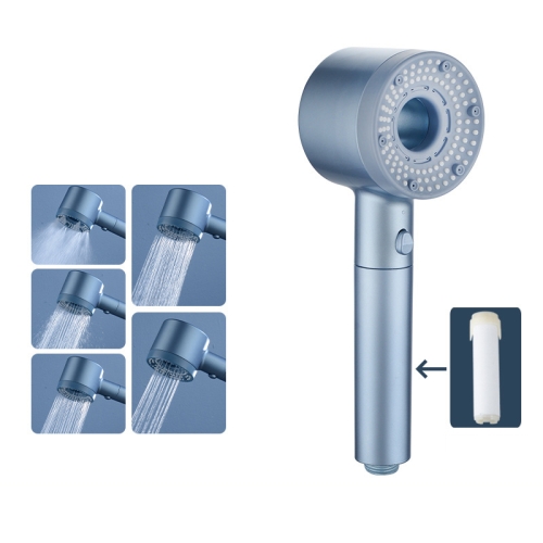 

High-Pressure Handheld Shower Head With 5 Spray Modes Filtered Showerhead, Spec: Basic Silver