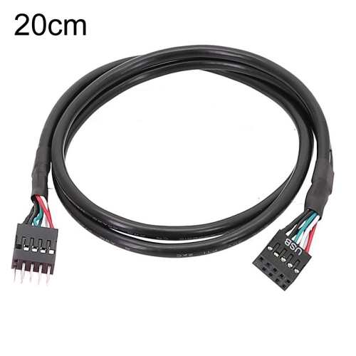 

20cm Motherboard 9Pin USB2.0 Extension Cable 26AWG Double Shielded Cord