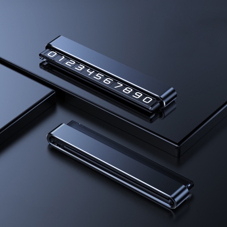 

Metal Hidden Temporary Parking Number Plate Ornaments, Color: Single Number Gray