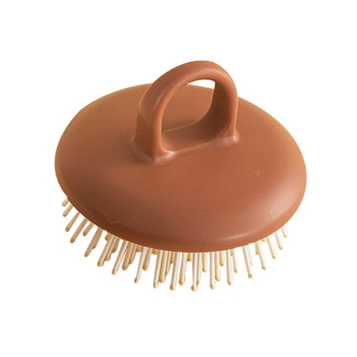 Finger Ring Scalp Massage Comb Air Cushion Comb Household Female Hair Wash Brush(Coffee)