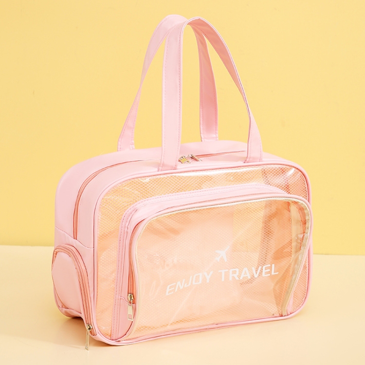 

Waterproof Swimming Beach Bag Toiletries and Cosmetics Bag, Color: Pink with Shoe Warehouse