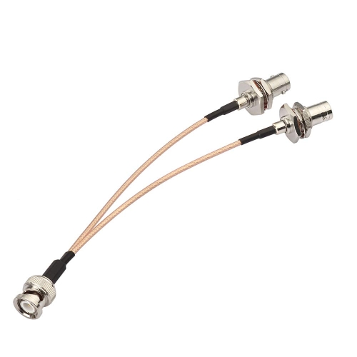 

15cm BNC Male To Dual BNC Female RG316 Wire Coaxial Connector