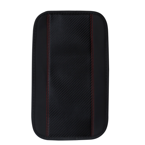 

32x19cm PU Carbon Fiber Leather Central Armrest Box Cover Anti-slip Pad(Black)
