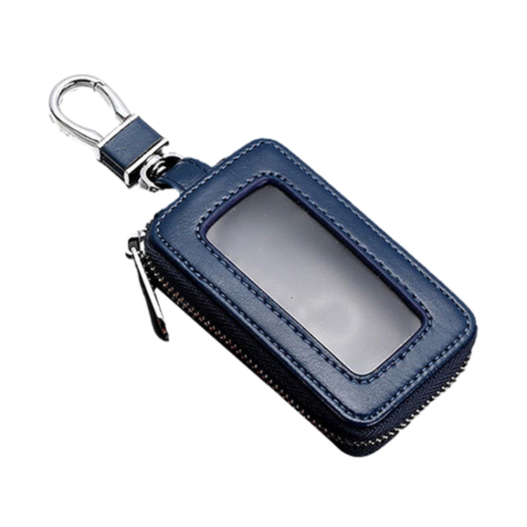 

Car Remote Control Universal Visible Zipper Key Case(Royal Blue)