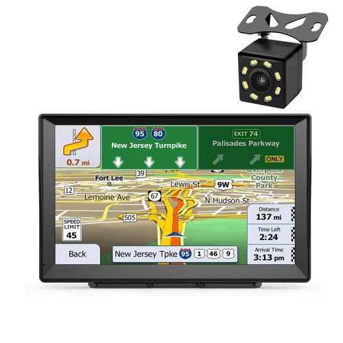 9 Inch 8G/256M Car GPS Navigator With Large Screen Capacitive Bluetooth Map, Area: United States, Canada, Mexico Map(With Car Camera)