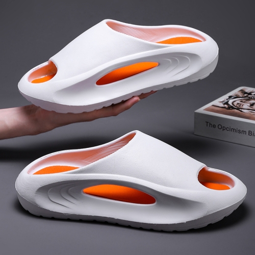 Men Summer Slippers Non-slip Soft Hollow Sports Sandals, Size: 40-41(Orange)