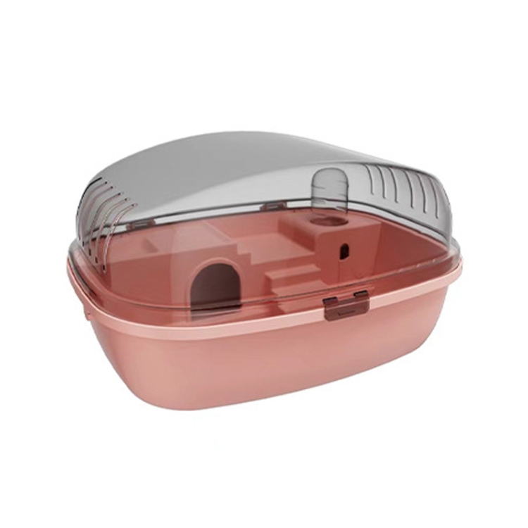 Panoramic Transparent Multi-Functional Large Space Hamster Cage, Style: Pink  Upgrade Model