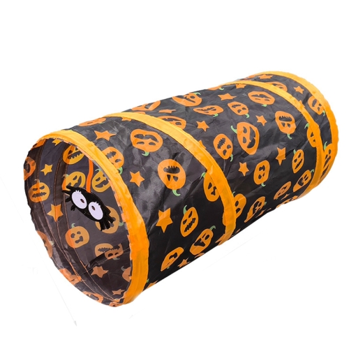 

Halloween Pumpkin Cat Passage Tunnel Toy Collapsible Cat Play Tunnel for Indoor Cats, Style: Small