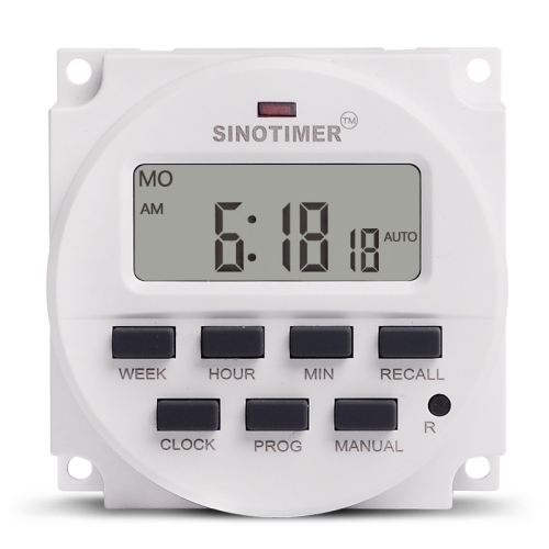 

SINOTIMER Programmable Timer Switch Time Controller, Model: TM618H-1 110V