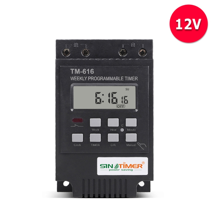 SINOTIMER TM616B-4 12V 30A Controllo relè interruttore timer