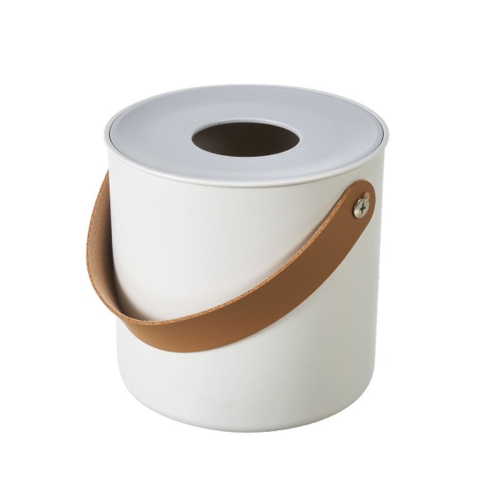 

Portable Home Tissue Box Coffee Table Restaurant Desktop Napkin Storage Box, Style: Round