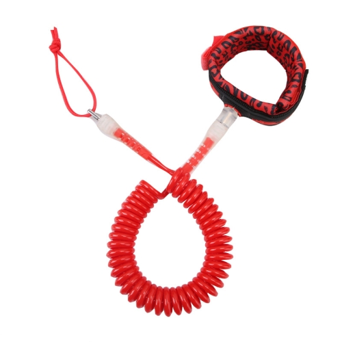 

5mm / 10ft Coiled Surfboard Leash Storm Series Surfing Leg Rope(Red)