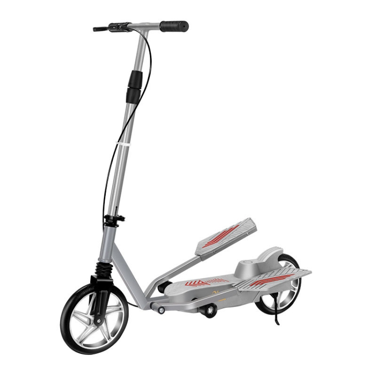 

Adult Scooter Two-wheel Mobility Scooter Double Wing Pedal Bike, Model: Standard Silver