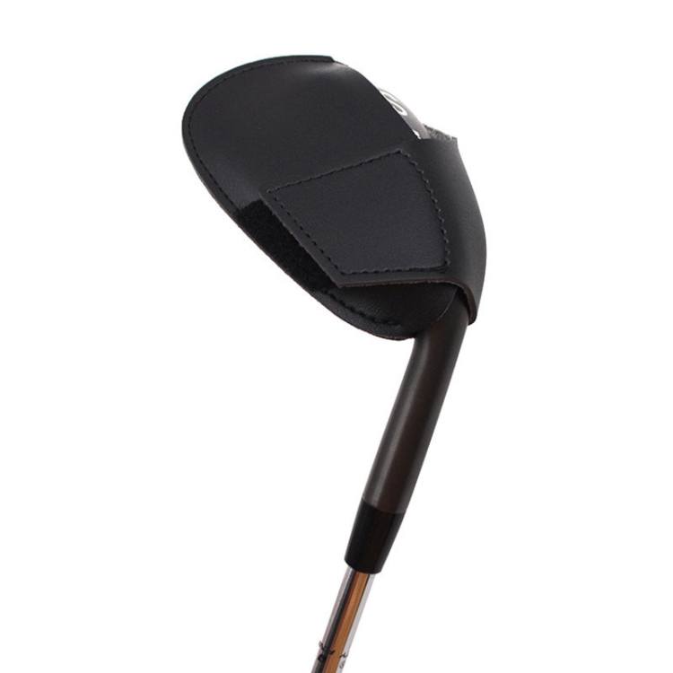 

Golf Club Leather Cover Golf Club Cap Protective Cover(Black)