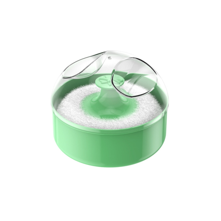 

Hair Salon Cleanup Dry Powder Wipe Baby Talcum Powder Puff Box(Green)