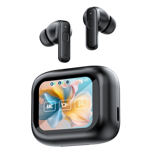 

LY30 Full-color Touch Screen ANC+ENC Noise Reduction Wireless Bluetooth Earphones(Black)