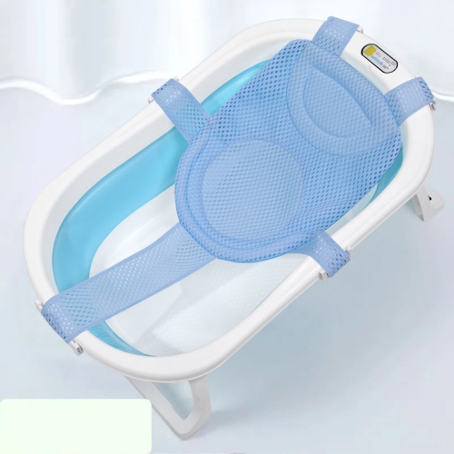 

Baby Bath Tub Bathing Support Net Stand Newborn Non-Slip Suspended Shower Mat, Style: 5 Buckle Blue