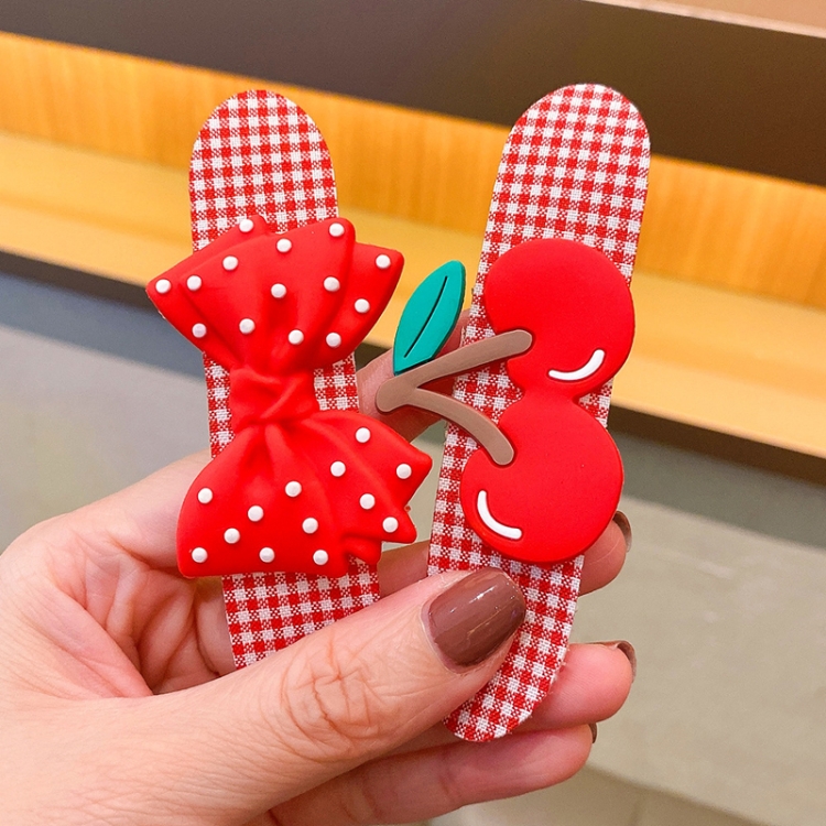 

2pcs / Set Cherry Children Summer Bangs Shattered Hair Organizer Hair Accessories