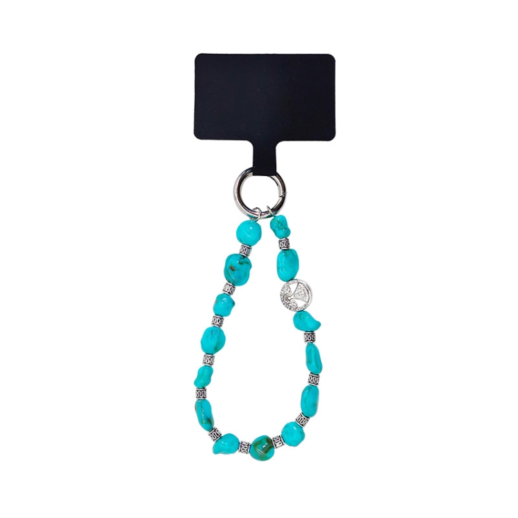 

Imitation Turquoise Beaded Mobile Phone Chain Pendant, Spec: Wrist 25cm