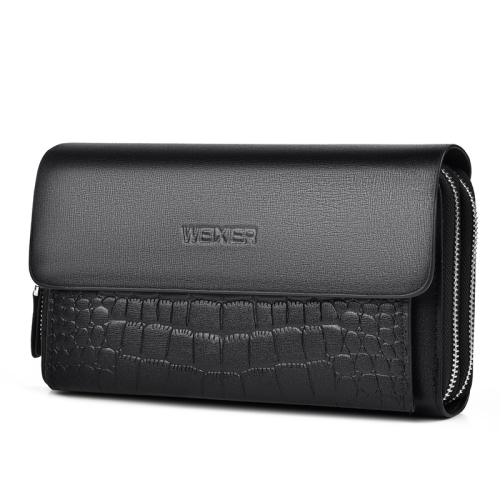 

WEIXIER W129 Men Magnetic Buckle Anti-Theft Clutch Bag Large Capacity Multi-Card Wallet(Black)