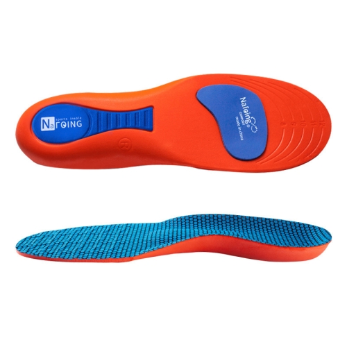 

Sports Shock-absorbing Insoles Soft Bottom Sweat-absorbing Flat Arch Full Pad Heel Insoles, Size: 35-36(Sky Blue)