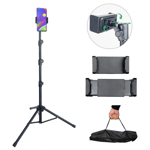 

1.6m Adjustable Tablet Stand Floor-Standing Retractable Mobile Phone Tripod, Model: 323(With Cloth Bag)