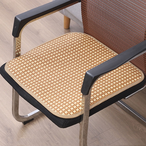 

Summer Office Seat Cushion Chair Pad Double Thickened Cooling Mat Home Sofa Cushion, Size: 30x30cm(Square Rattan)