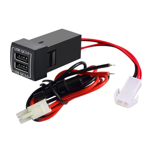 

For Toyota 2019-2023 Dual-USB Modified Car Charger, Model: Ordinary Power Tail Cord