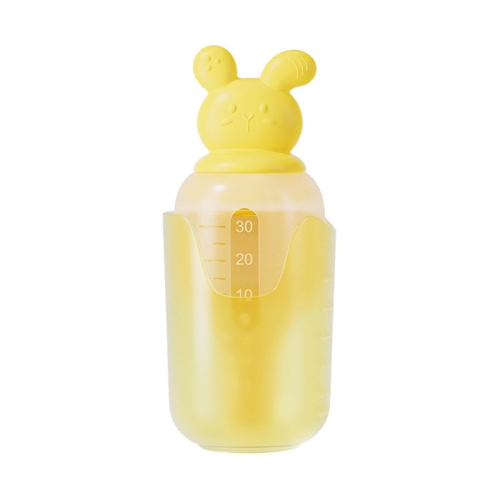 

Baby Pacifier Medicine Feeder Pressing Infant Feeding Dropper Silicone Water Feeder(Yellow)