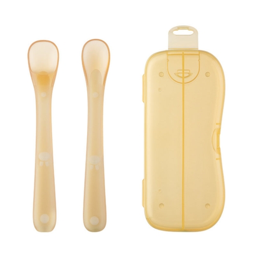 

Baby Silicone Spoon Infant Silicone Feeding Spoon Soft Children Tableware, Specification: With Box