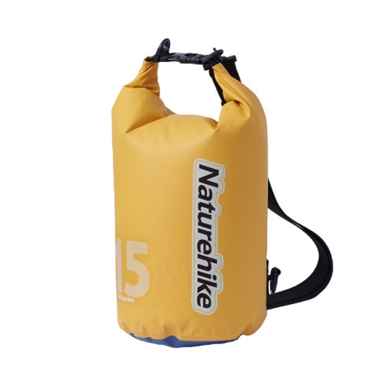 Naturehike Rafting Waterproof Bag Dry Wet Separate Shoulder Bag Outdoor Swimming Pack Color 15L Yellow