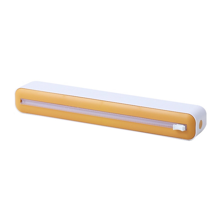 

Cling Film Cutter Adjustable Storage Cutting Box, Color: Yellow White