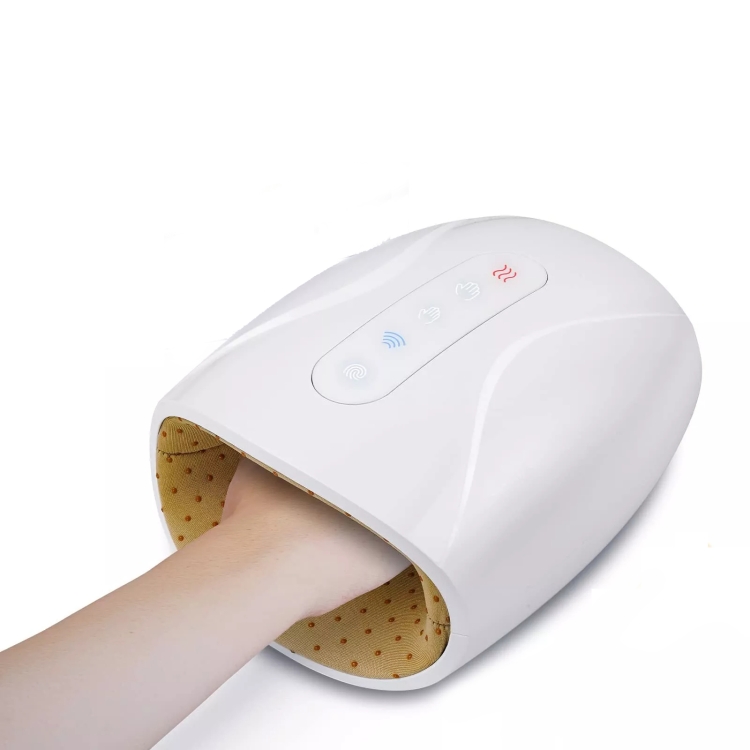 Electric Hand Massager with Heat, 3 Levels Intensity, Convex Point Massage(White)