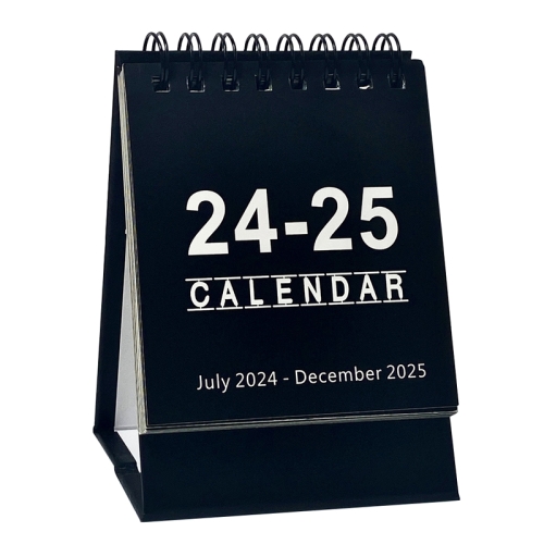 

Simple Desktop Mini Calendar Portable Date Planner, Years: July 2024-December 2025 Black