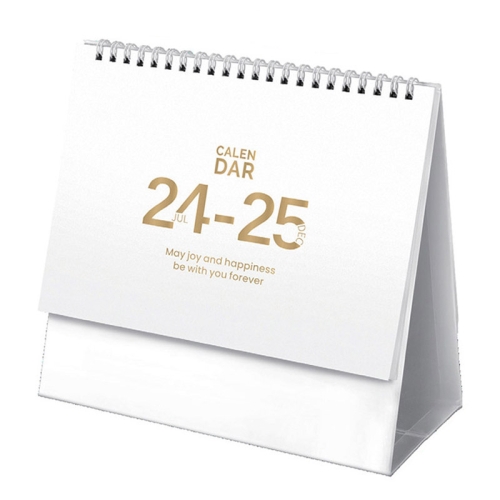 

July 2024-December 2025 Simple English Desk Calendar Note Taking Desktop Planner Memo(W-01)