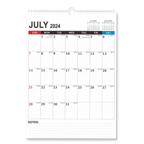 

English Calendar Countdown Schedule Note Taking Desktop Calendar(July 2024-December 2025 Minimalist)