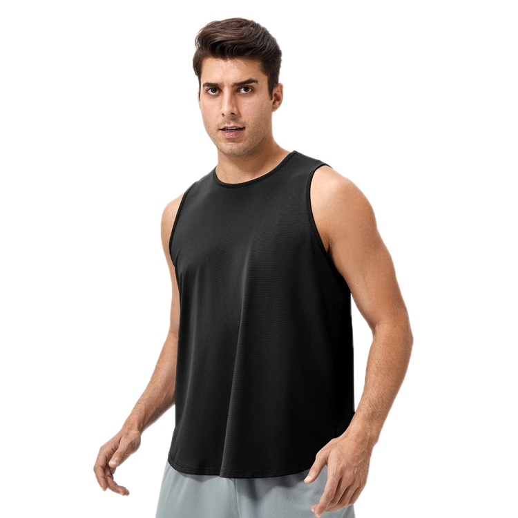 

Summer Loose Breathable Fitness Quick-Drying Sleeveless Vest, Size: S(Black)