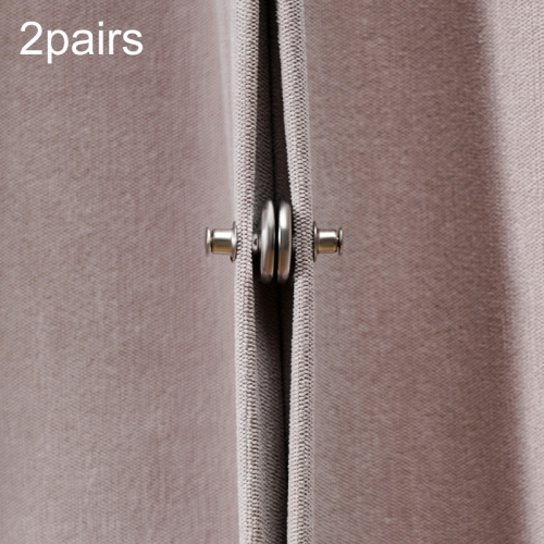 

2pairs Double-open Fixed Curtain Shower Curtain Seam Closure Powerful Magnetic Snaps Privacy Grommets