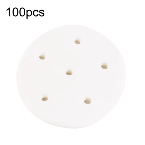 

100pcs Food Grade Disposable Round Non-stick Steamer Paper Perforated Buns Steamer Pads, Size: 7.6cm