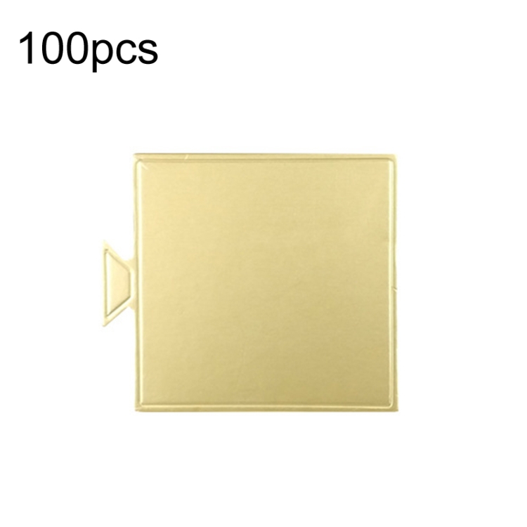 100 Piezas De Mini Tablas Para Tartas, Cartón De Mousse Dorado, Rectangular, Para Cupcakes, Postres, Bandeja Para Postres Y Platos De Postre, Base De Pastelería Para Bodas, Cumpleaños Y Pasteles (S