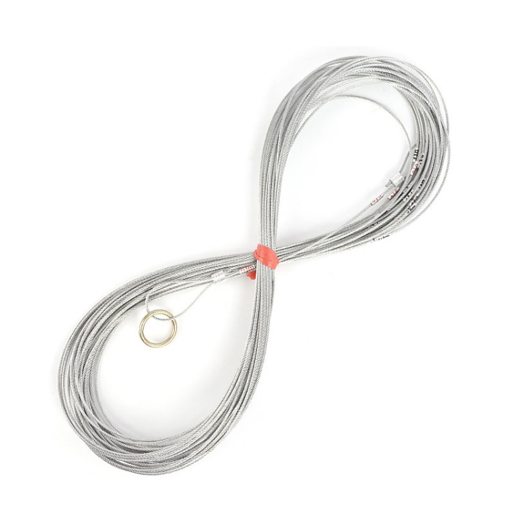 30m Steel Wire Measuring Rope With Scale Marking Pull Ring Deep Well Rope