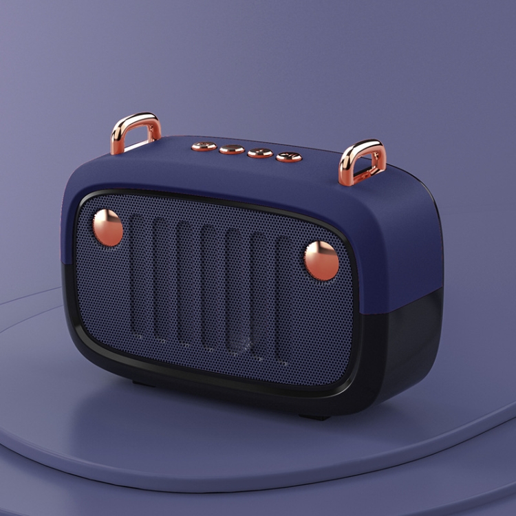 

BS32D Mini FM Radio Retro Bluetooth Wireless Speaker Outdoor Card Speaker(Blue)
