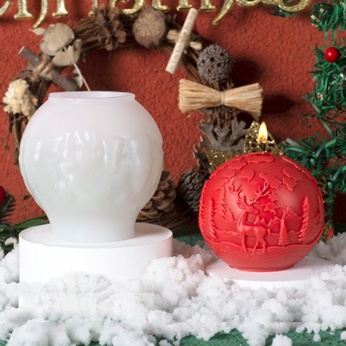 

Christmas Ball Elk Scented Candle DIY Mold, Style: A ZL-73